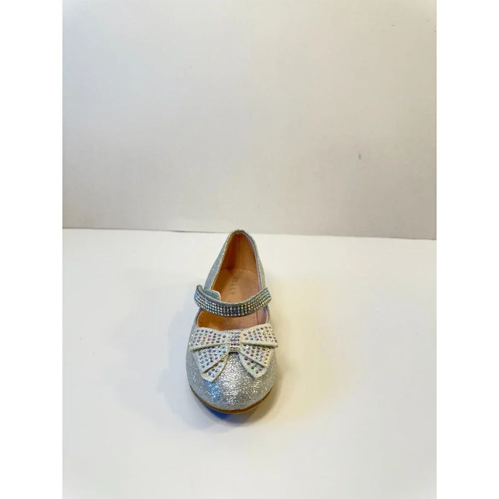 C25. Kelly & Katie Girls Silver Glitter-US 7 Toddlers